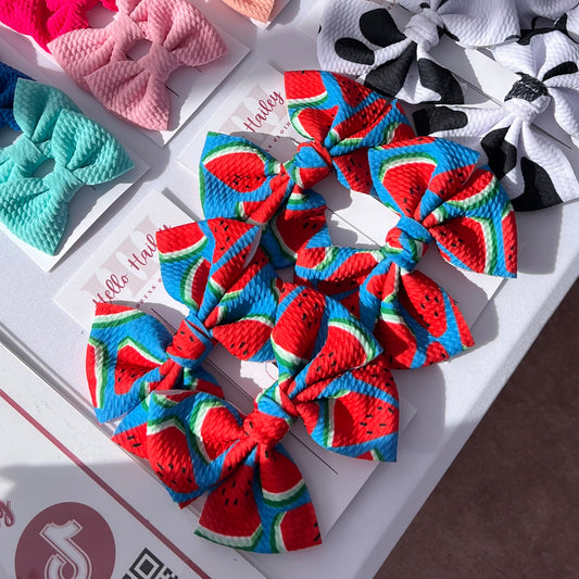 Watermelon Clip Bows