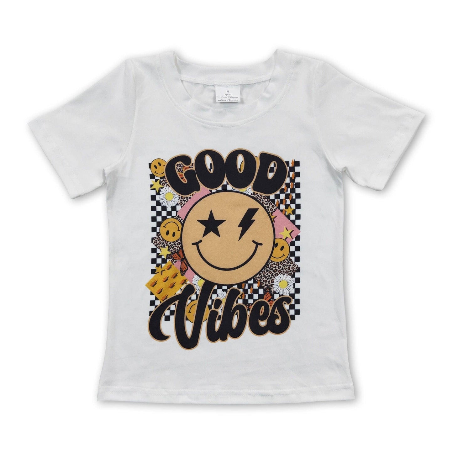 Girls Good Vibes Graphic Tee