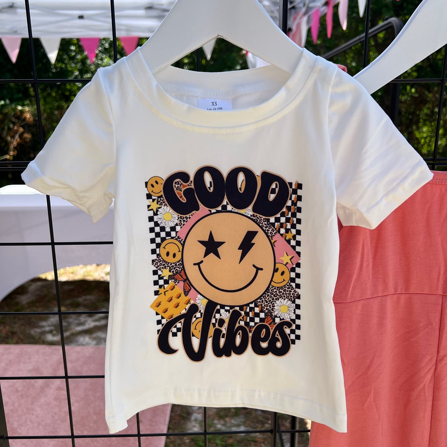 Girls Good Vibes Graphic Tee