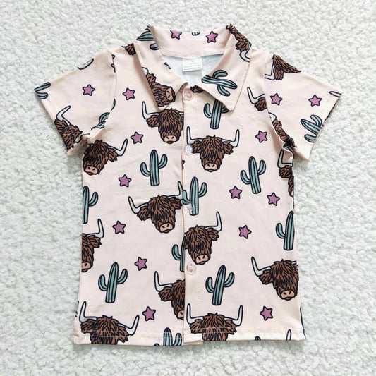 Boys Highland Cow Shirt