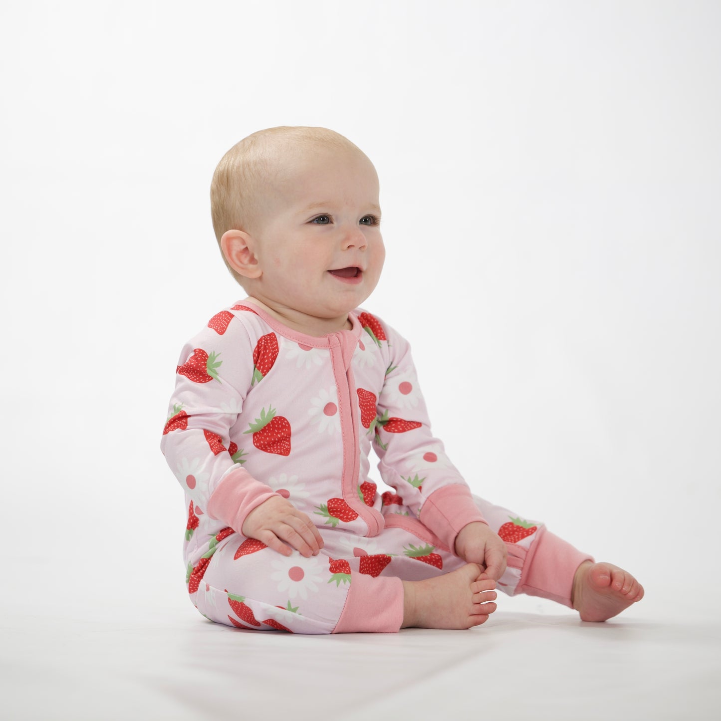 Strawberry Fields Zippered Romper