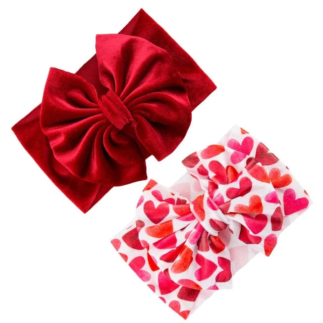 Valentines Day Velvet Hailey Bows